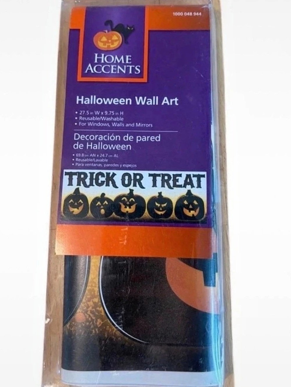 New Home Accents Halloween Wall Art Trick or Treat Pumpkins Black & Orange